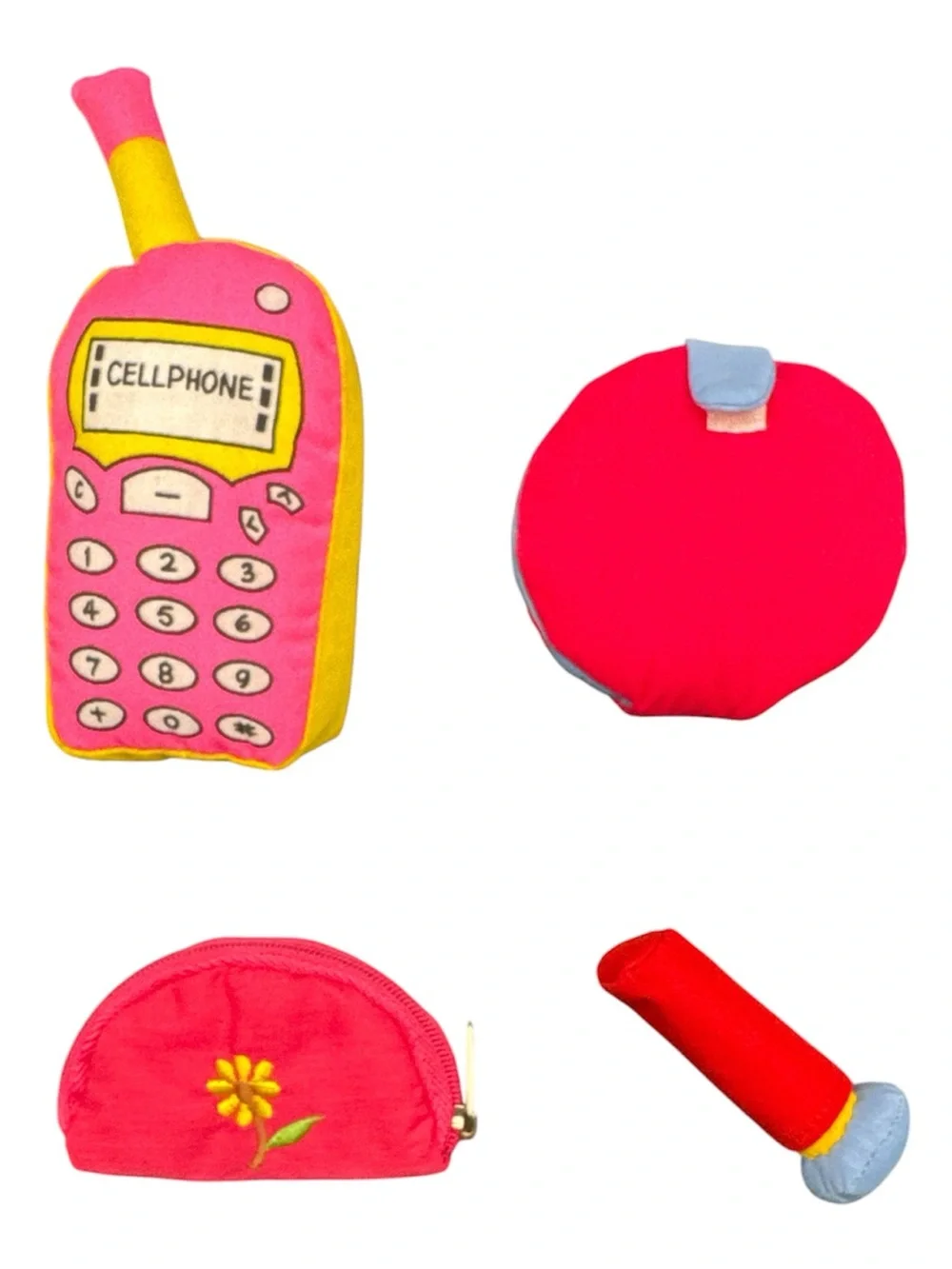Cute Pastel 'My Purse' Plush Handbag with accessories